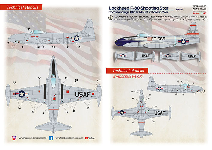 Print Scale PSL48285 1:48 Lockheed F-80 Shooting Star Part 6 1