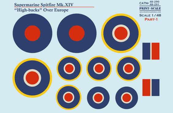 Print Scale PSL48291 1:48 Supermarine Spitfire Mk.XIV High Backs Part 2 1