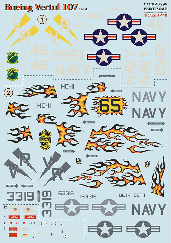 Print Scale PSL48296 1:48 Boeing-Vertol 107