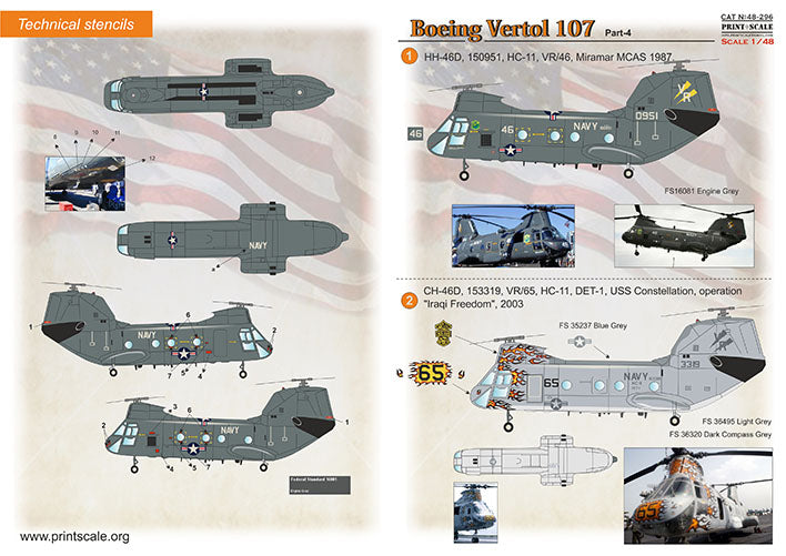 Print Scale PSL48296 1:48 Boeing-Vertol 107