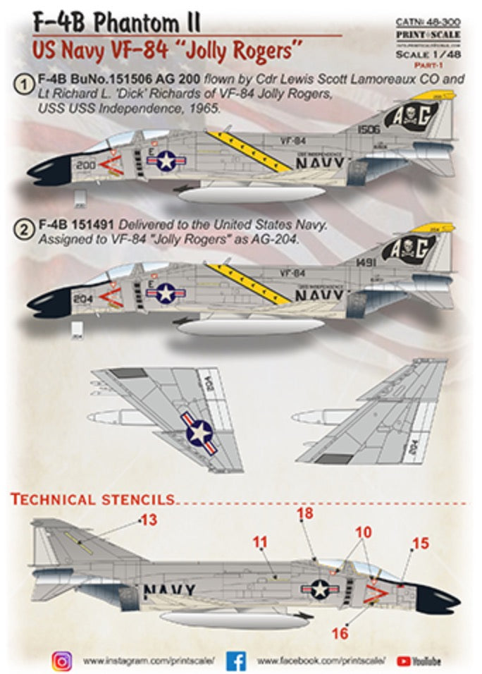 Print Scale PSL48300 1:48 McDonnell F-4B Phantom II