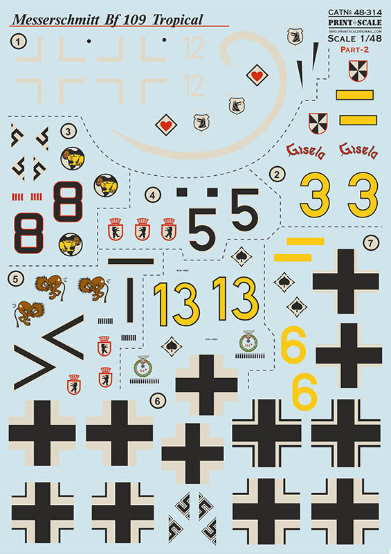 Print Scale PSL48314 1:48 Messerschmitt Bf-109