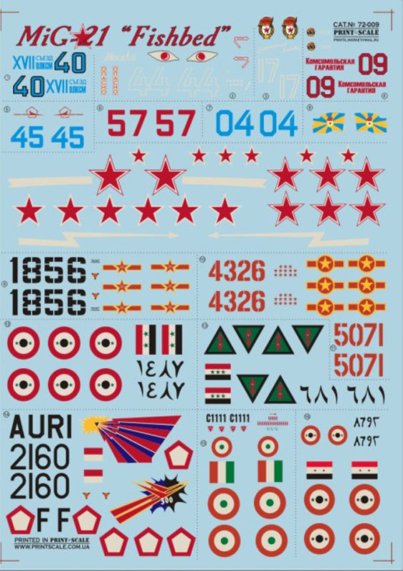 Print Scale PSL72009 1:72 Mikoyan MiG-21 Fishbed