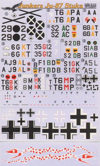 Print Scale PSL72014 1:72 Junkers Ju-87A/Ju-87B/Ju-87G 'Stuka'