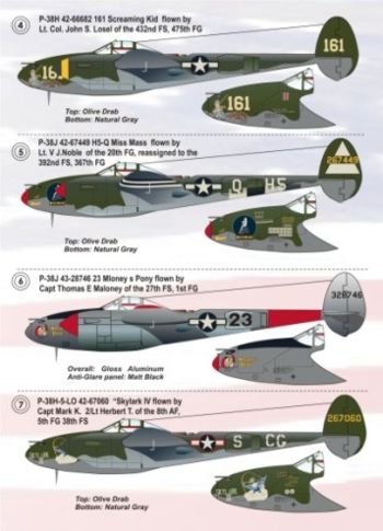Print Scale PSL72016 1:72 Lockheed P-38H/P-38J Lightning Part 1
