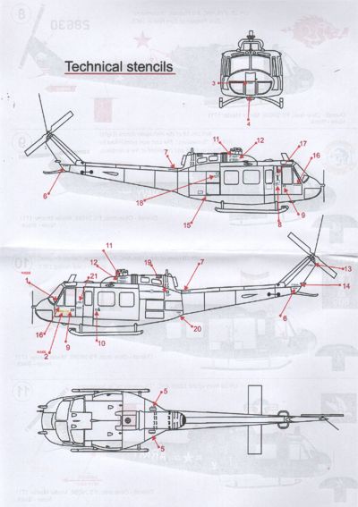 Print Scale PSL72019 1:72 Bell UH-1B/UH-1D Huey