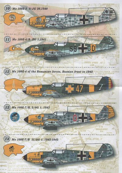 Print Scale PSL72021 1:72 Messerschmitt Bf-109E Pt 1