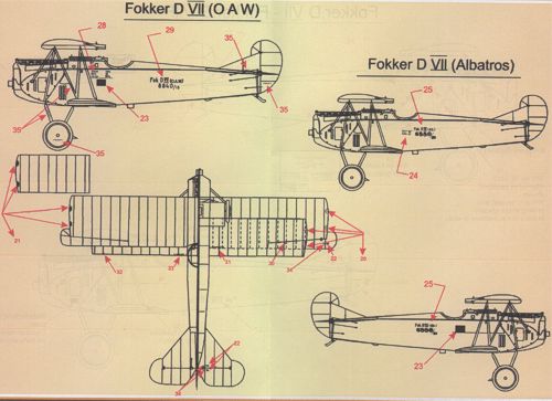 Print Scale PSL72025 1:72 Fokker D.VII Part 2