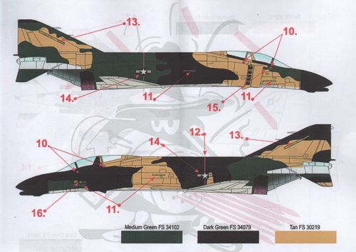 Print Scale PSL72029 1:72 F-4C/D/E RF-4C Phantom II Vietnam Decals