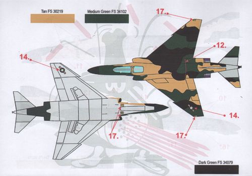 Print Scale PSL72029 1:72 F-4C/D/E RF-4C Phantom II Vietnam Decals