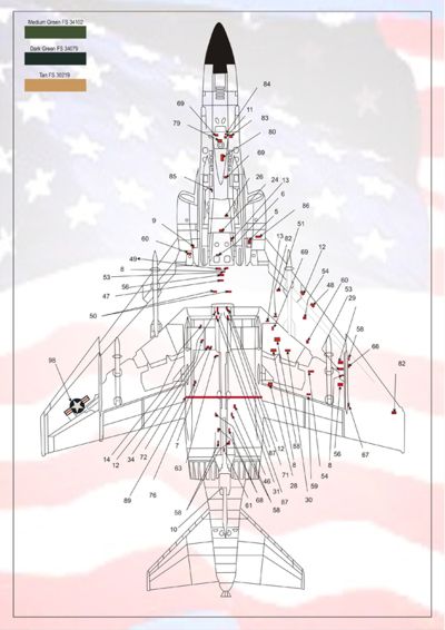 Print Scale PSL72031 1:72 McDonnell F-4 Phantom SEA Stencil Data