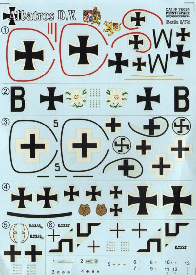 Print Scale PSL72034 1:72 Albatros D.V.I