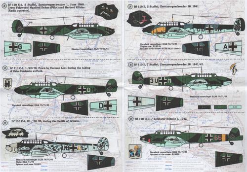 Print Scale PSL72035 1:72 Messerschmitt Bf-110