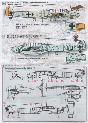 Print Scale PSL72035 1:72 Messerschmitt Bf-110