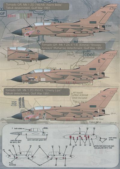 Print Scale PSL72040 1:72 Panavia Tornado GR.1 Gulf War Nose Art
