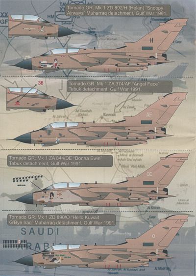 Print Scale PSL72040 1:72 Panavia Tornado GR.1 Gulf War Nose Art
