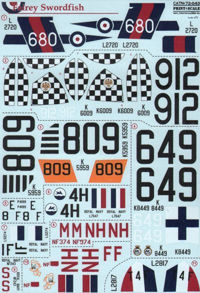 Print Scale PSL72043 1:72 Fairey Swordfish 1