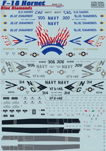 Print Scale PSL72044 1:72 McDonnell-Douglas F/A-18C Hornet Part 1 1