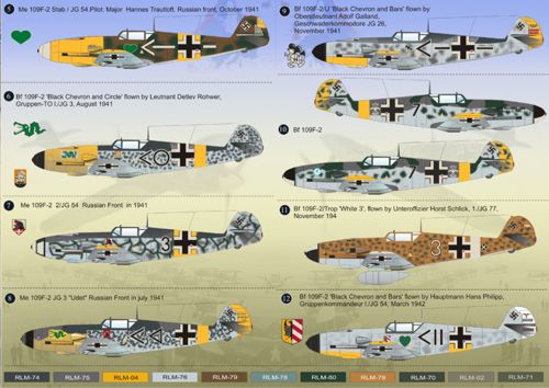 Print Scale PSL72048 1:72 Messerschmitt Bf-109F-2