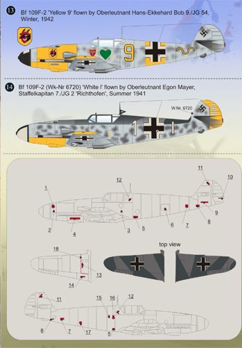 Print Scale PSL72048 1:72 Messerschmitt Bf-109F-2