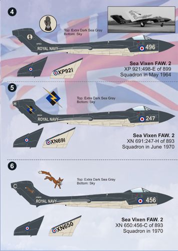 Print Scale PSL72050 1:72 de Havilland Sea Vixen FAW.1/2 Decals
