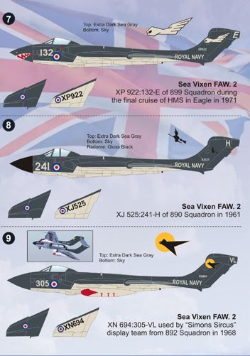Print Scale PSL72050 1:72 de Havilland Sea Vixen FAW.1/2 Decals