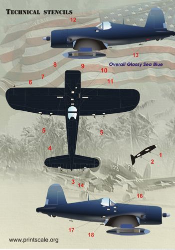 Print Scale PSL72052 1:72 Vought F4U Corsair Korean War 1