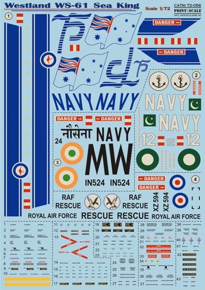 Print Scale PSL72056 1:72 Westland WS-61 Sea King