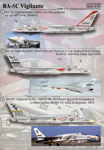 Print Scale PSL72061 1:72 North-American RA-5C Vigilante