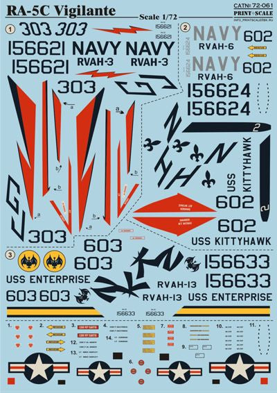 Print Scale PSL72061 1:72 North-American RA-5C Vigilante