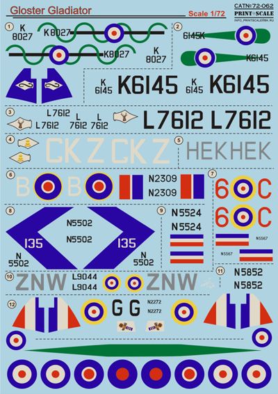 Print Scale PSL72062 1:72 Gloster Gladiator Part 1 1