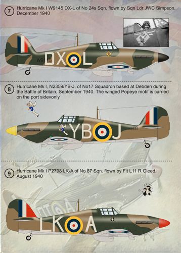 Print Scale PSL72065 1:72 Hawker Hurricane Mk.I Battle Of Britain Aces 1