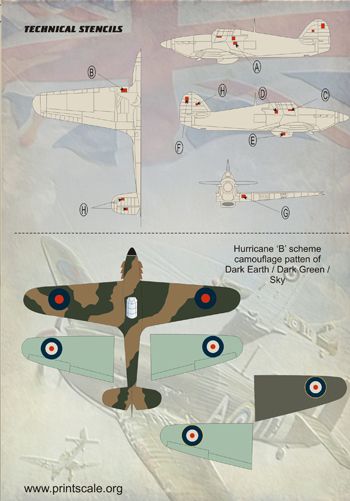 Print Scale PSL72065 1:72 Hawker Hurricane Mk.I Battle Of Britain Aces 1