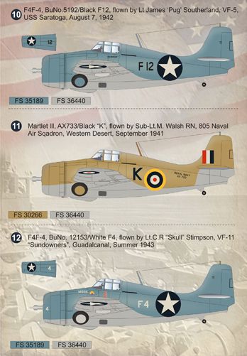 Print Scale PSL72066 1:72 Grumman Wildcat and Martlet Aces / 72-066 / 1