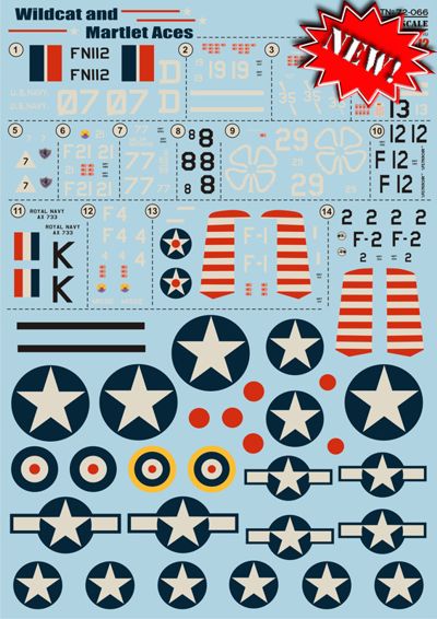 Print Scale PSL72066 1:72 Grumman Wildcat and Martlet Aces / 72-066 / 1