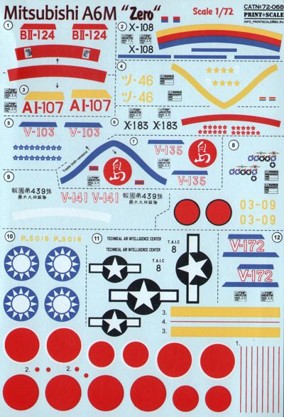 Print Scale PSL72068 1:72 Mitsubishi A6M Zero 1