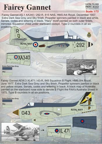 Print Scale PSL72069 1:72 Fairey Gannet