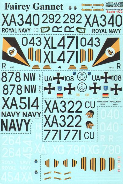 Print Scale PSL72069 1:72 Fairey Gannet