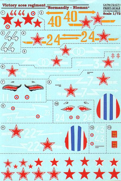 Print Scale PSL72071 1:72 Victory aces regiment 'Normandie-Nieman' 1.