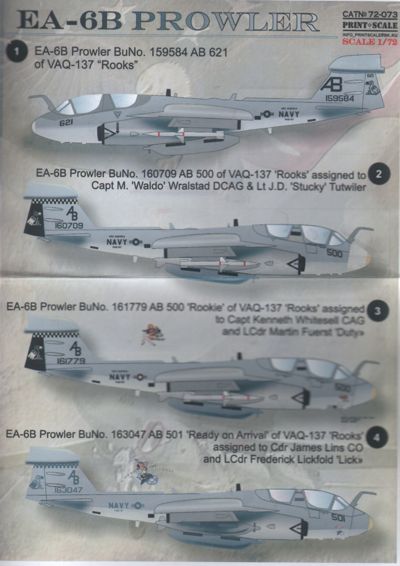 Print Scale PSL72073 1:72 Grumman EA-6B Prowler 1