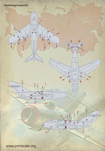 Print Scale PSL72076 1:72 Mikoyan MiG-15