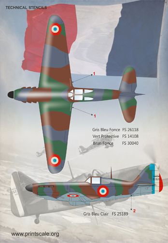 Print Scale PSL72078 1:72 Dewoitine D.520
