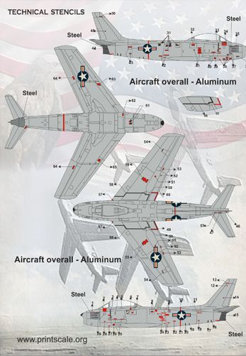 Print Scale PSL72079 1:72 North-American F-86E Sabre DOUBLE SHEET! 1