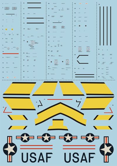 Print Scale PSL72079 1:72 North-American F-86E Sabre DOUBLE SHEET! 1