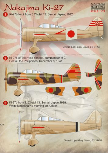 Print Scale PSL72080 1:72 Nakajima Ki-27 Nate 1