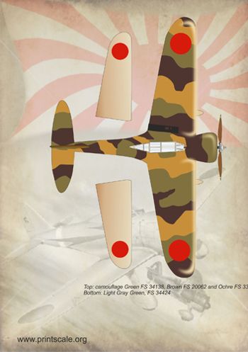 Print Scale PSL72080 1:72 Nakajima Ki-27 Nate 1