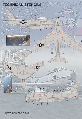 Print Scale PSL72083 1:72 North-American FJ-4 Fury