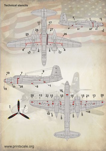 Print Scale PSL72084 1:72 Douglas A-20 Havoc
