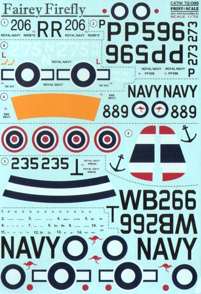 Print Scale PSL72086 1:72 Fairey Firefly