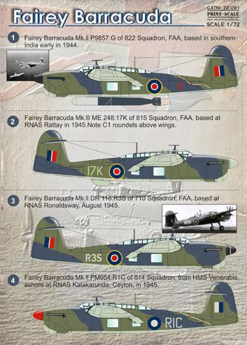 Print Scale PSL72091 1:72 Fairey Barracuda 1